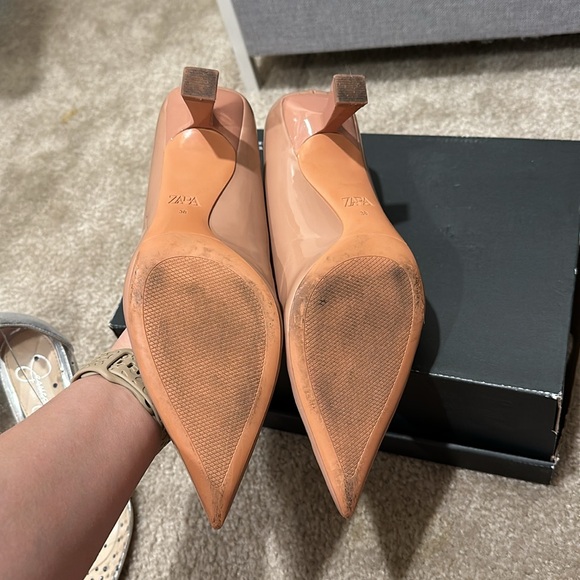 ZARA Cream low heeled shoes - Picture 6 of 6